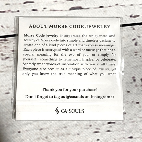 CA Souls Soul Sister Morse Code Bracelet - Picture 2 of 4
